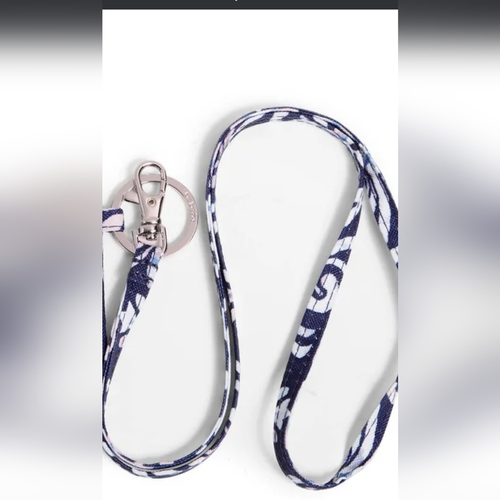 Vera Bradley Steel Blue Medallion Cotton Lanyard NWT
